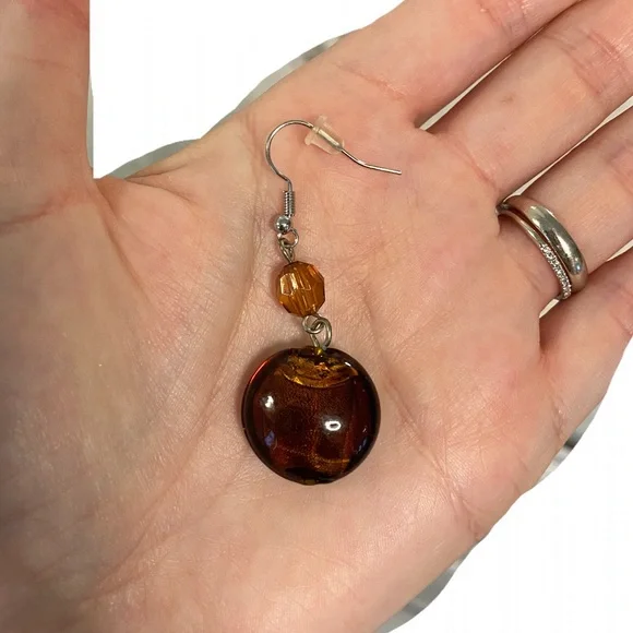 Amber Drop Earrings - Picture 6 of 6